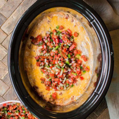 The Best Slow Cooker Bean Dip Recipe with Cheese