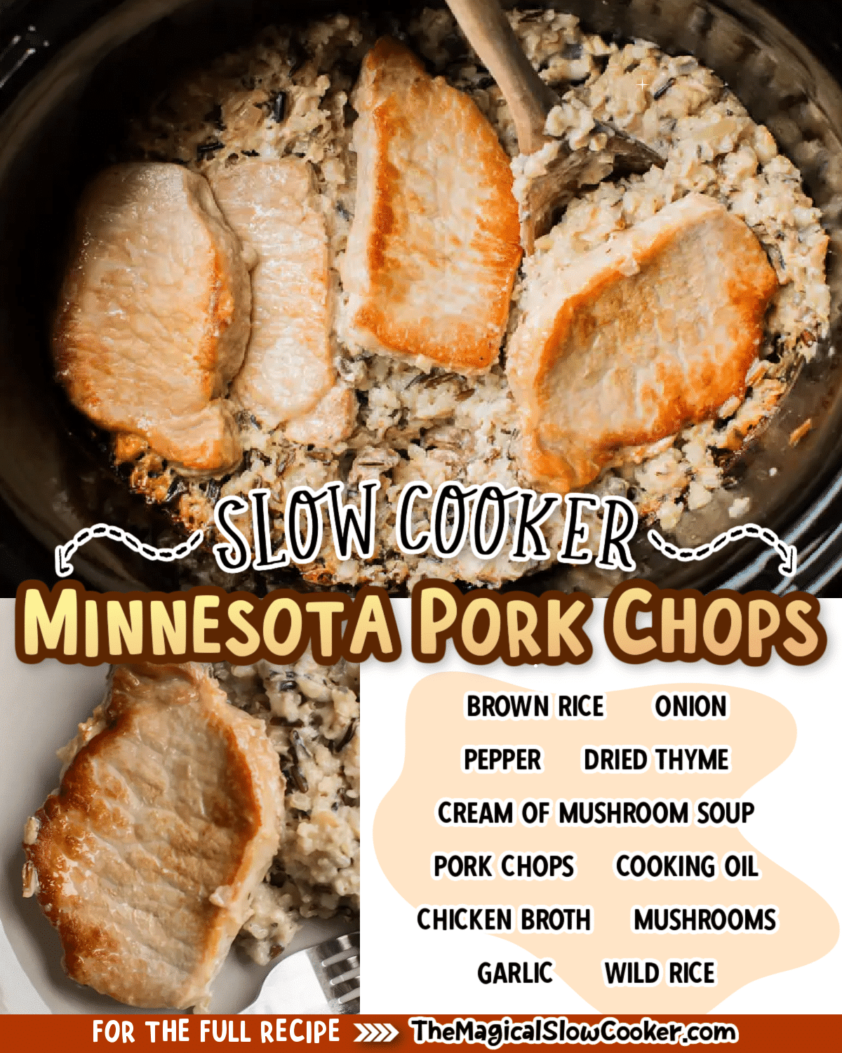 Slow Cooker Minnesota Pork Chop Casserole - The Magical Slow Cooker