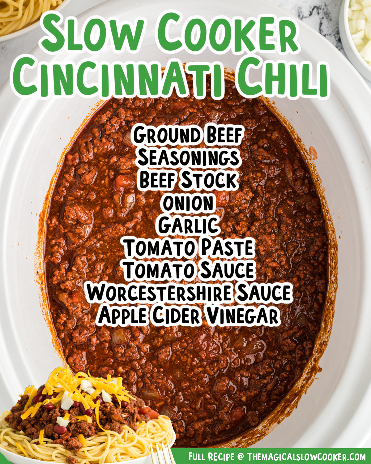 collage of chili with text overlay for facebook.