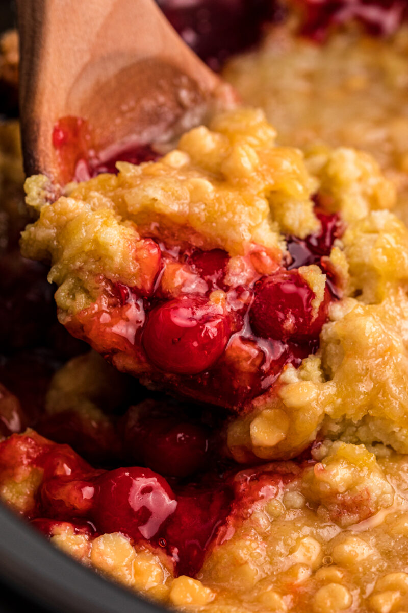 Slow Cooker Cherry Dump Cake - The Magical Slow Cooker