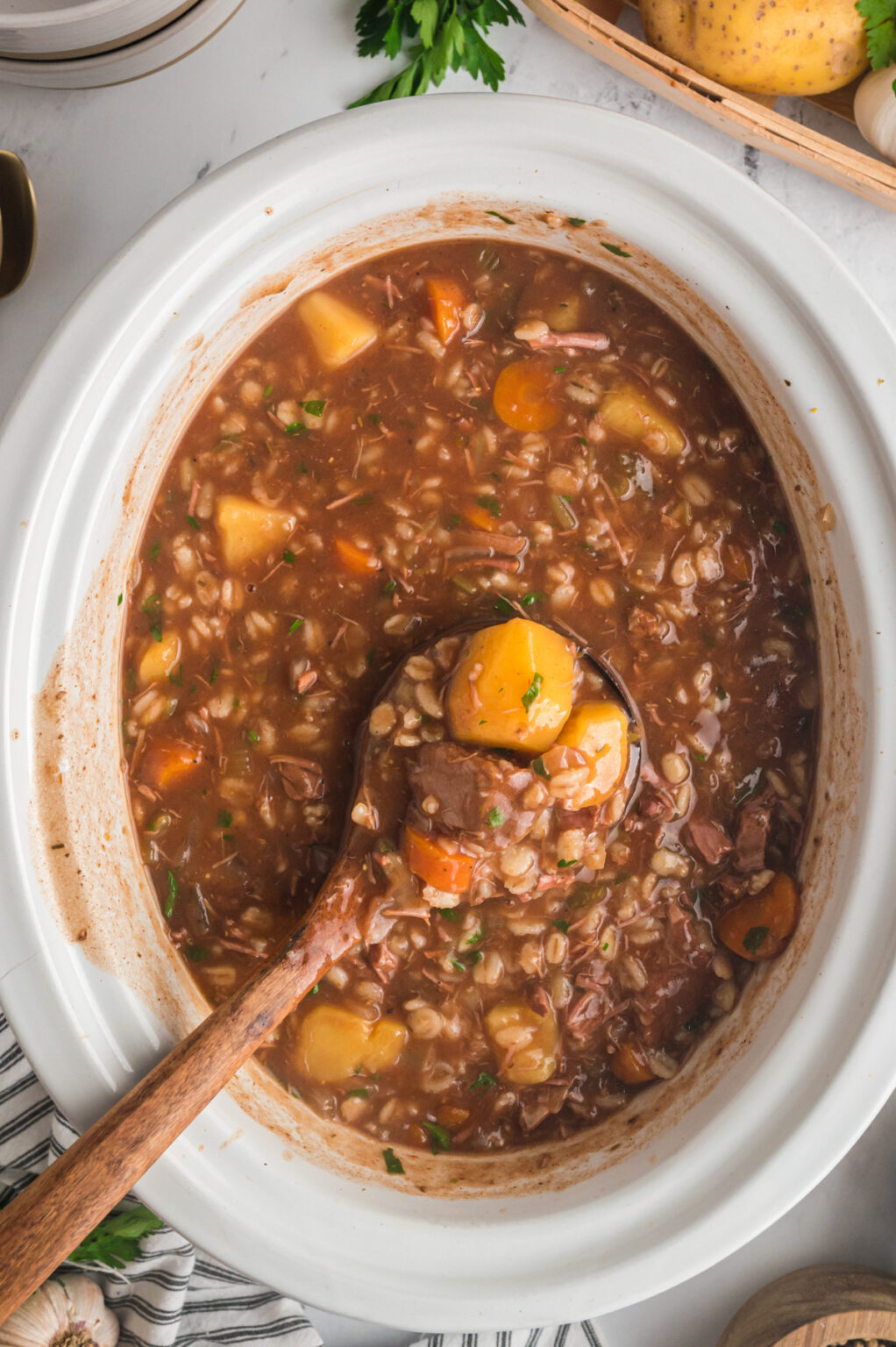 Slow Cooker Beef Barley Soup The Magical Slow Cooker