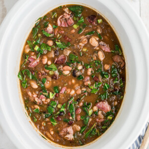 15 bean soup with ham and collards.